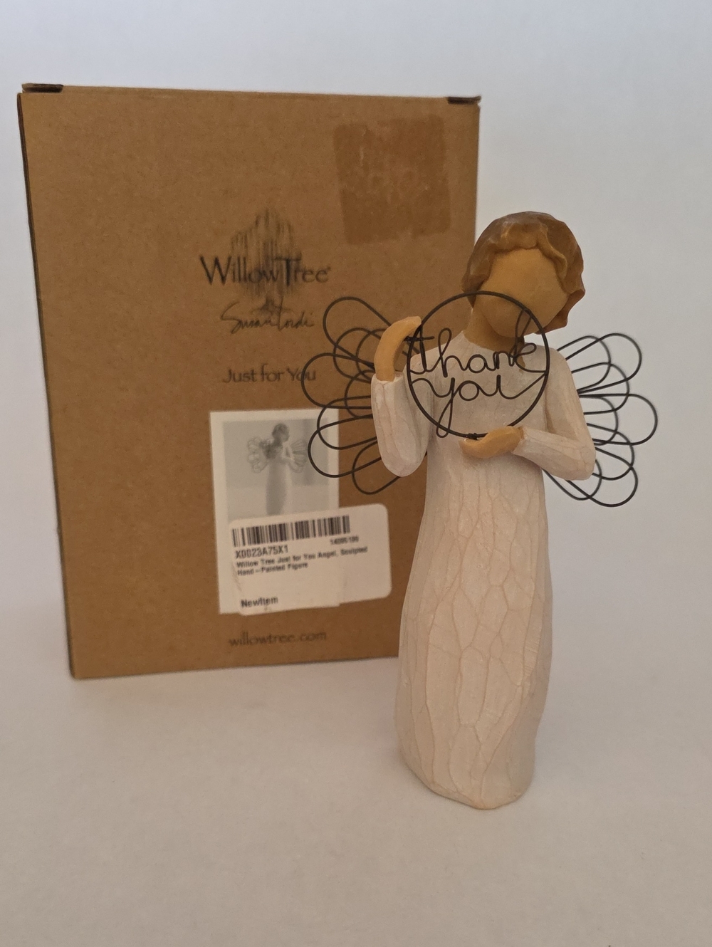NIB Willow Tree "Just For You" Thank you Angel Figurine